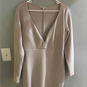 a new day Taupe Long Sleeve Dress